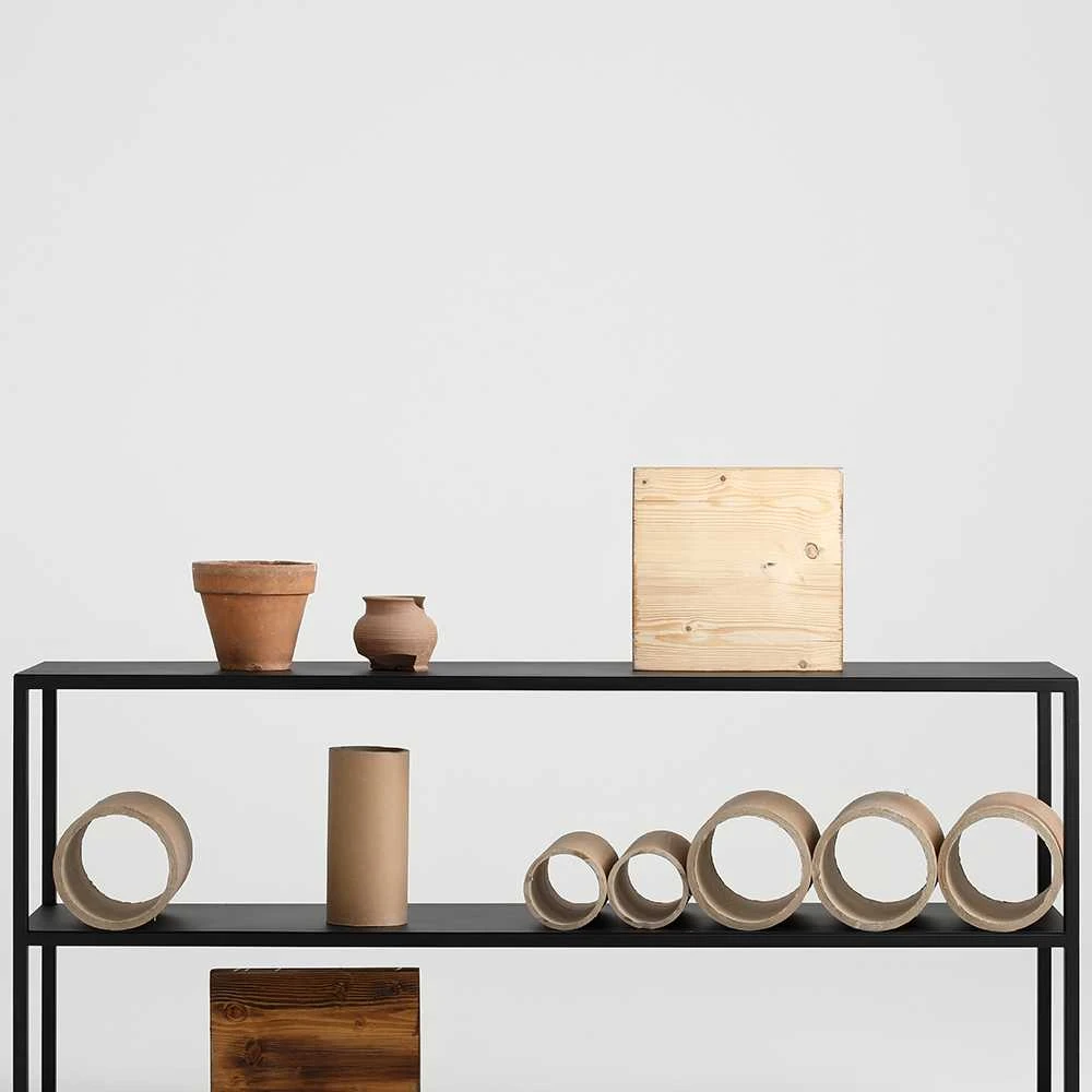 Customform Gėlių vazonas, Palmus, 100x35 cm, Juoda