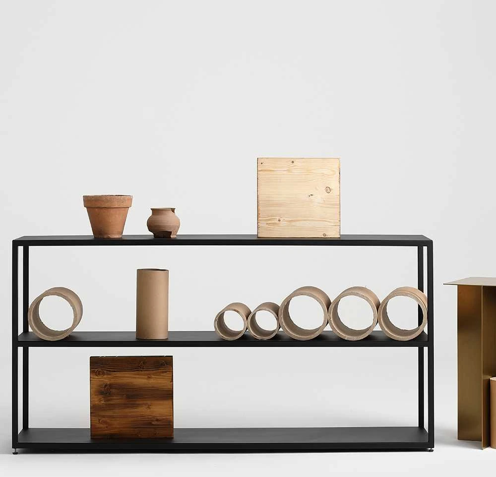 Customform Gėlių vazonas, Palmus, 100x35 cm, Juoda