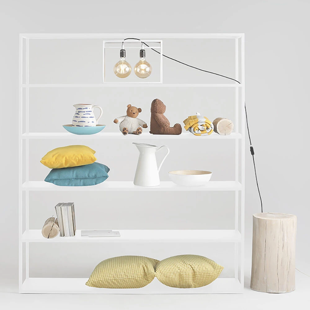 Customform Gėlių Vazonas, Palmus, 100x35 cm, Juodas