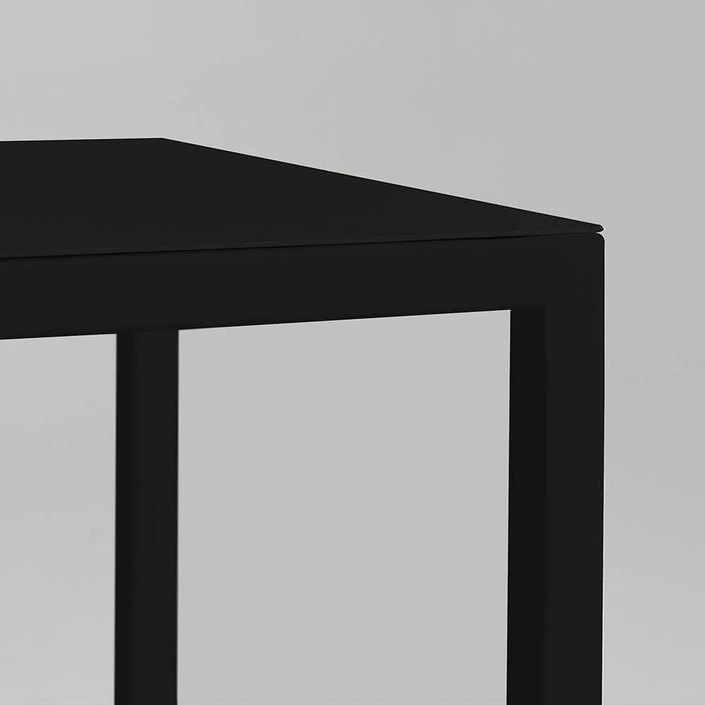 Customform Gėlių vazonas, Palmus, 100x35x35 cm, Juodas