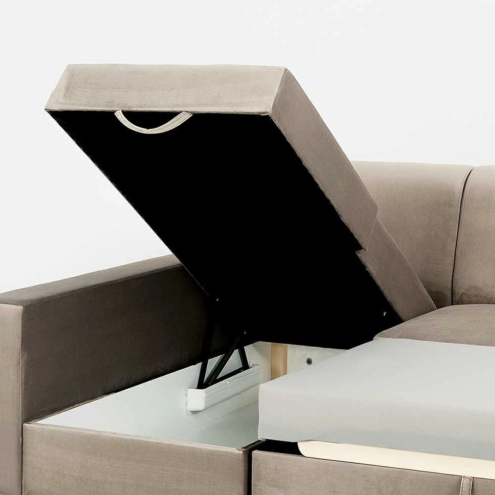 Customform Kampinė Sofa-Lova, STABLE, 95x232 cm, Bežinė