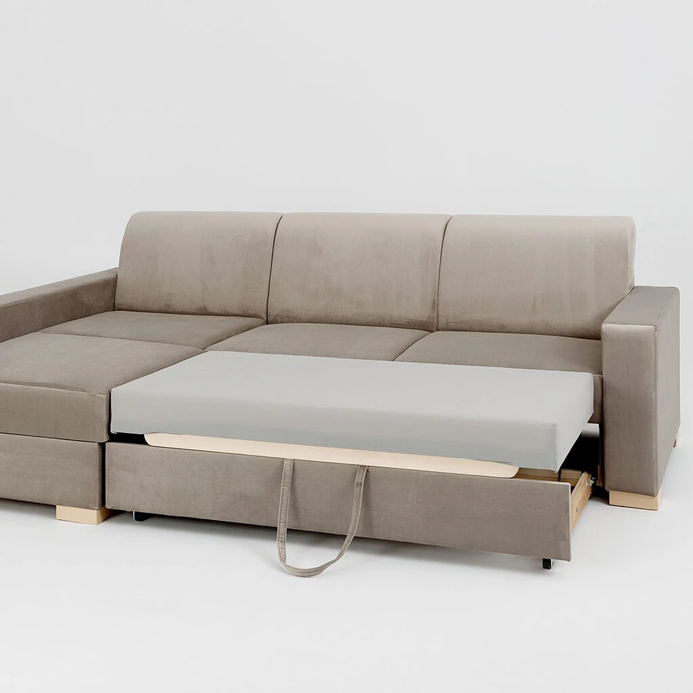 Customform Kampinė Sofa-Lova, STABLE, 95x232 cm, Bežinė
