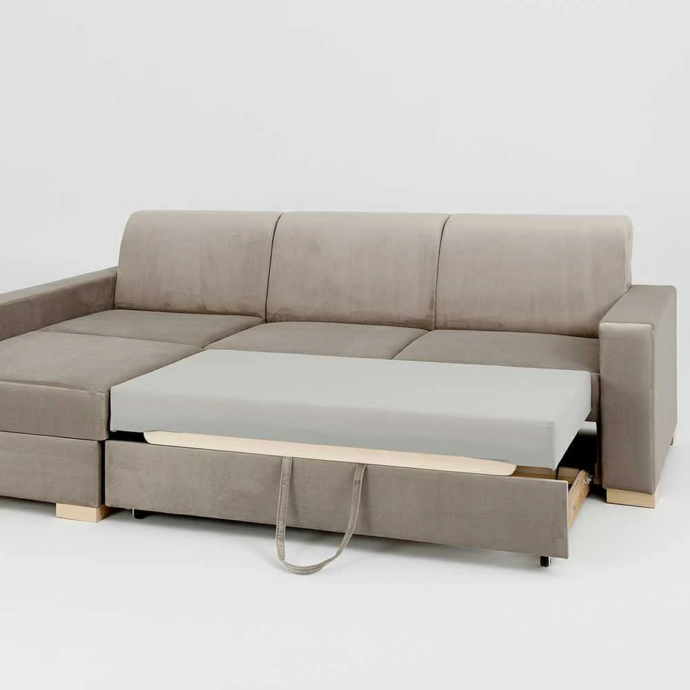 Customform Kampinė Sofa-Lova, STABLE, 95x232 cm, Bežinė