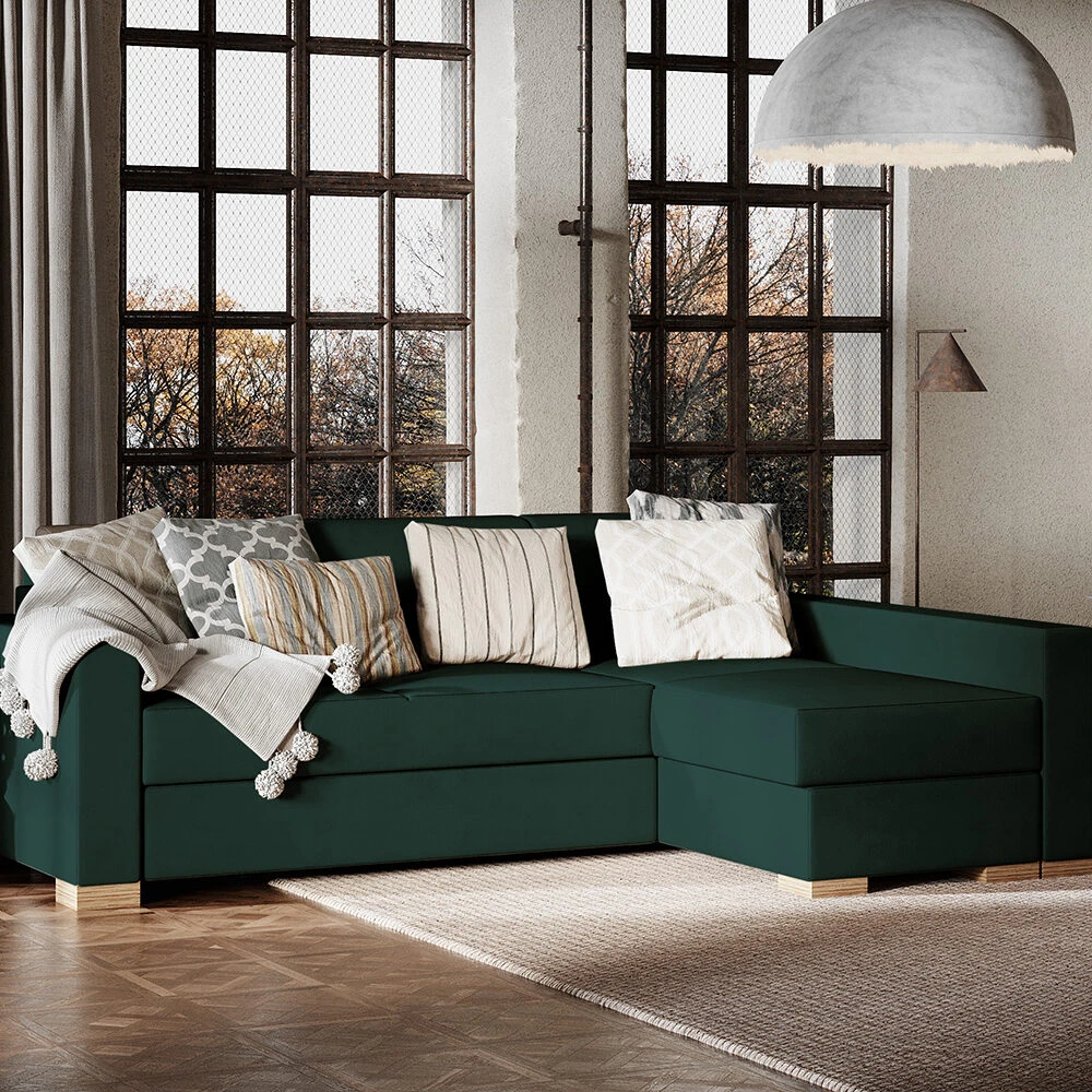 Customform Kampinė Sofa-Lovalaukė, STABLE R- avokadas(rv38), 95x232 cm, Avokadas