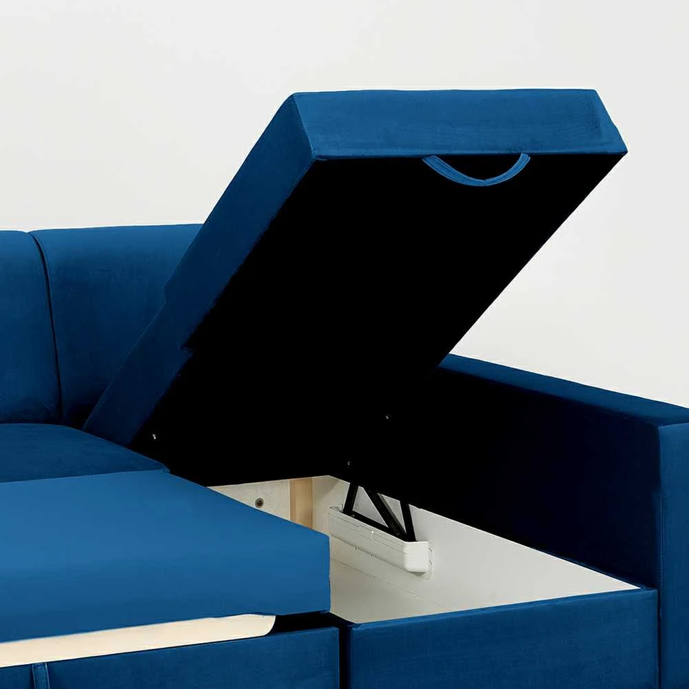 Customform Kampinė Sofa-Lovalaukė, STABLE R, 95x232 cm, Spanguolių Mėlyna