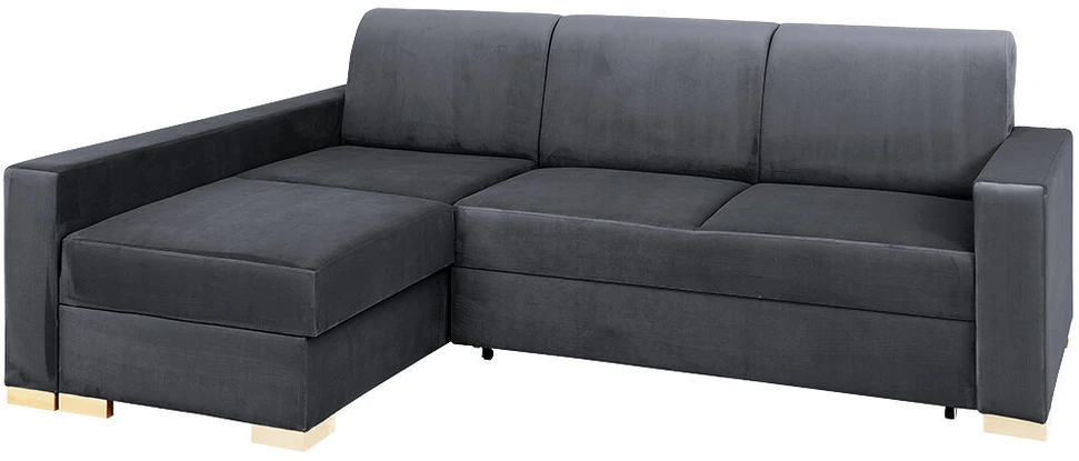 Customform Kampinė Sofa-Lovalaukė, STABLE, 95x232 cm, Pilka Gelsvai Violetinė