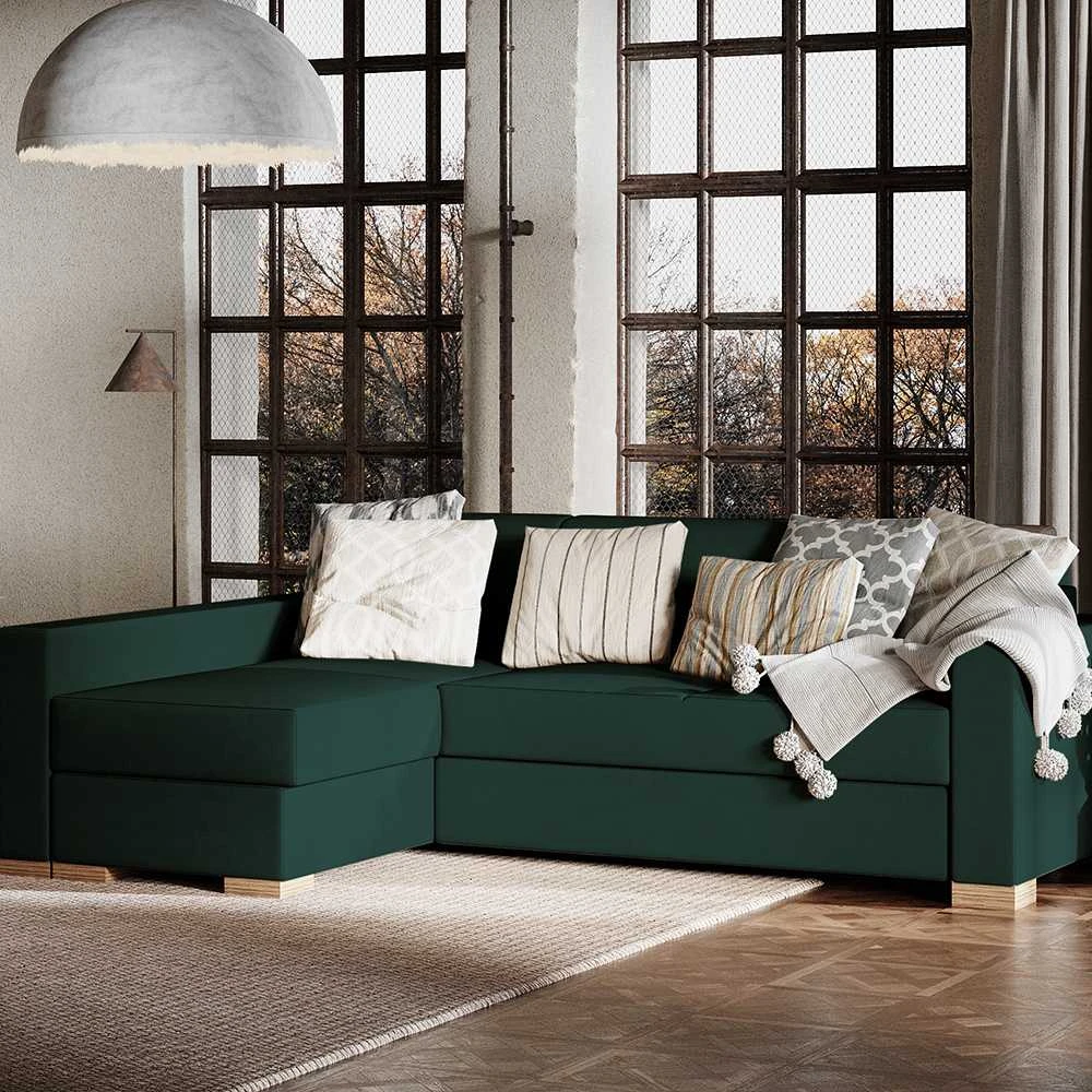 Customform Kampinė Sofa-Lovalaukė, STABLE L, 95x232 cm, Avokadas