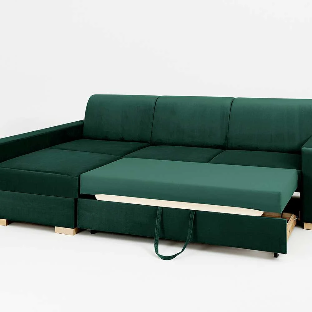 Customform Kampinė Sofa-Lovalaukė, STABLE L, 95x232 cm, Avokadas