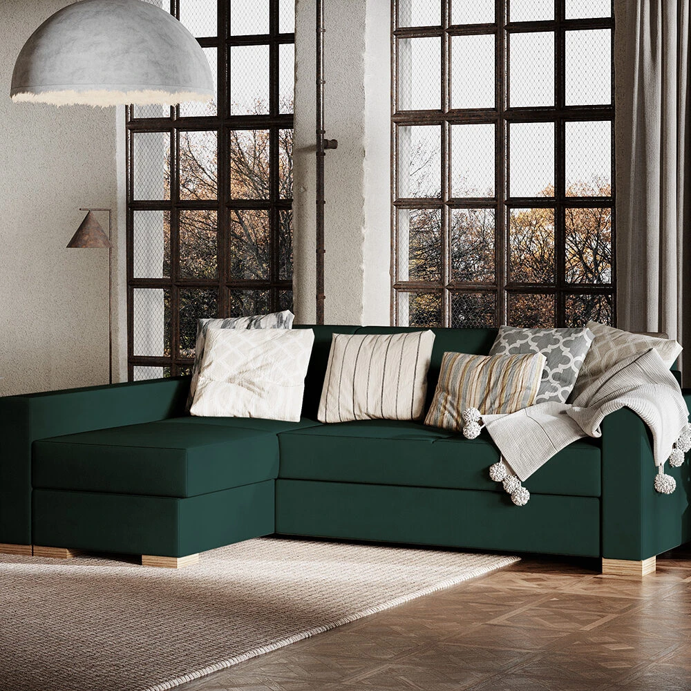 Customform Kampinė Sofa-Lovalaukė, STABLE L, 95x232 cm, Avokadas