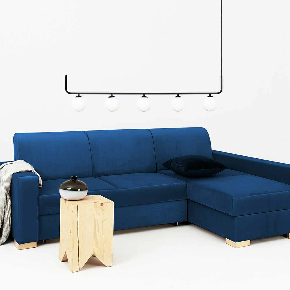 Customform Kampinė Sofa-Lovalaukė, STABLE R, 95x232 cm, Spanguolių Mėlyna