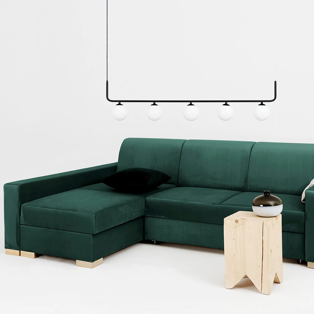 Customform Kampinė Sofa-Lovalaukė, STABLE L, 95x232 cm, Avokadas