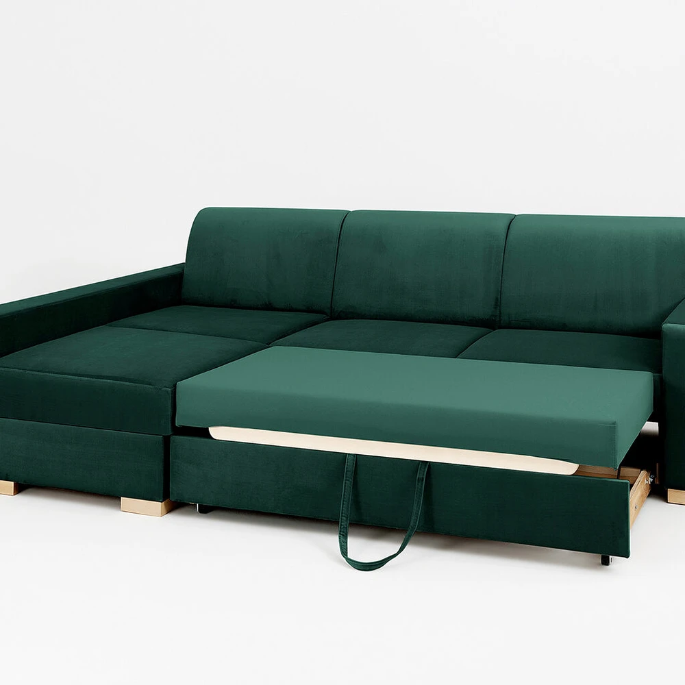 Customform Kampinė Sofa-Lovalaukė, STABLE L, 95x232 cm, Avokadas