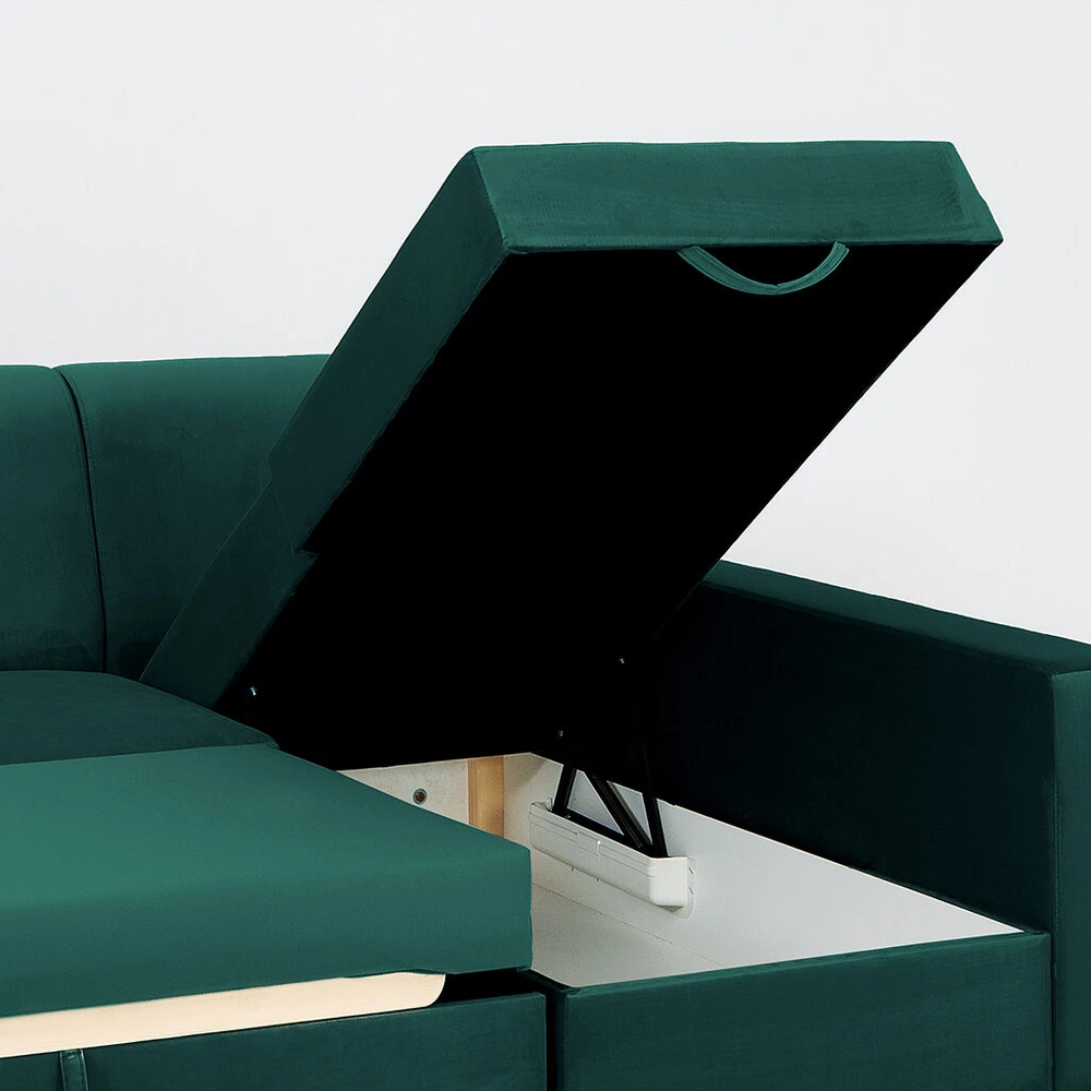 Customform Kampinė Sofa-Lovalaukė, STABLE R- avokadas(rv38), 95x232 cm, Avokadas