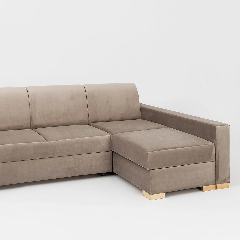 Customform Kampinė Sofa-Lovalaukė, STABLE R, 0.95x2.32 m, Bežinė