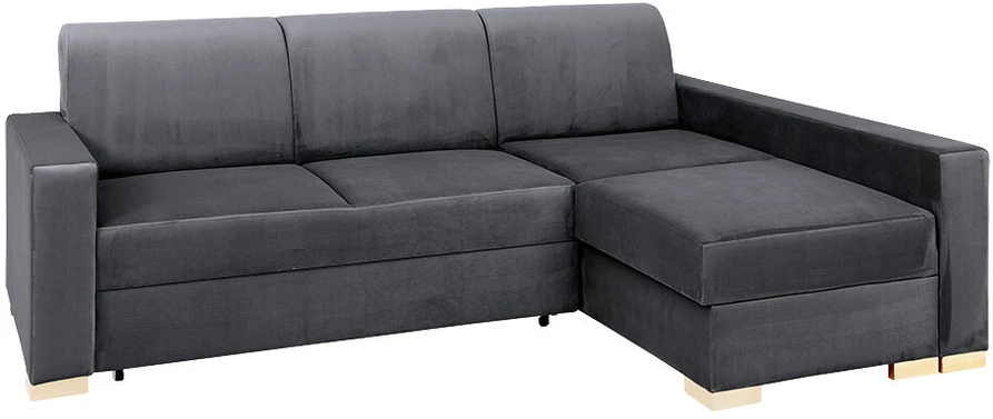 Customform Kampinė Sofa-Lovalaukė, STABLE R, 95x232 cm, Gelsvai Pilka