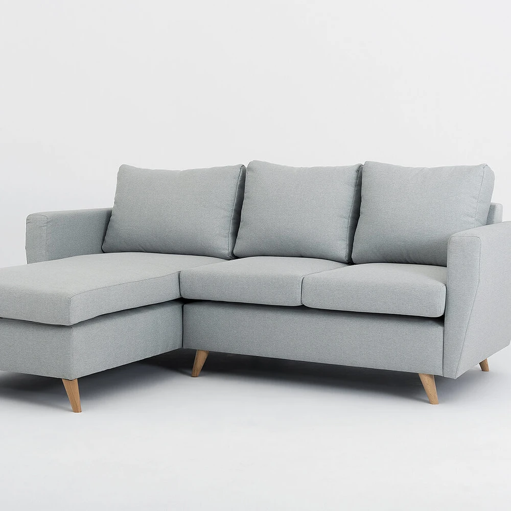 Customform Kampinė sofa, LOVER L, 0.9x1.89 m, Pilka