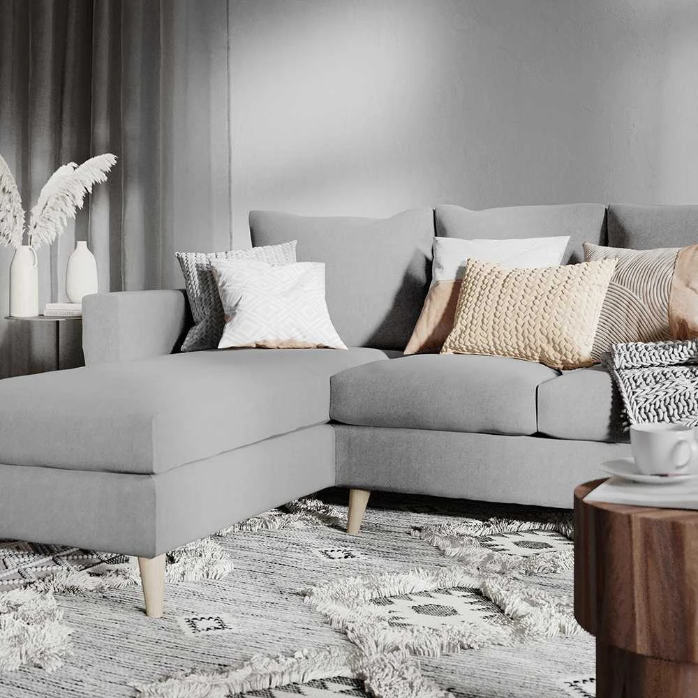 Customform Kampinė Sofa, LOVER L, 0.9x1.89 m, Pilka