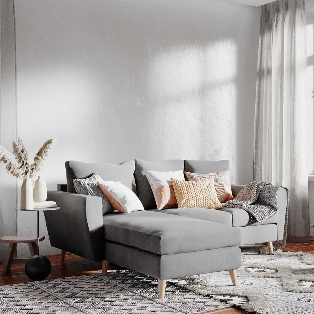 Customform Kampinė Sofa, LOVER L, 0.9x1.89 m, Pilka