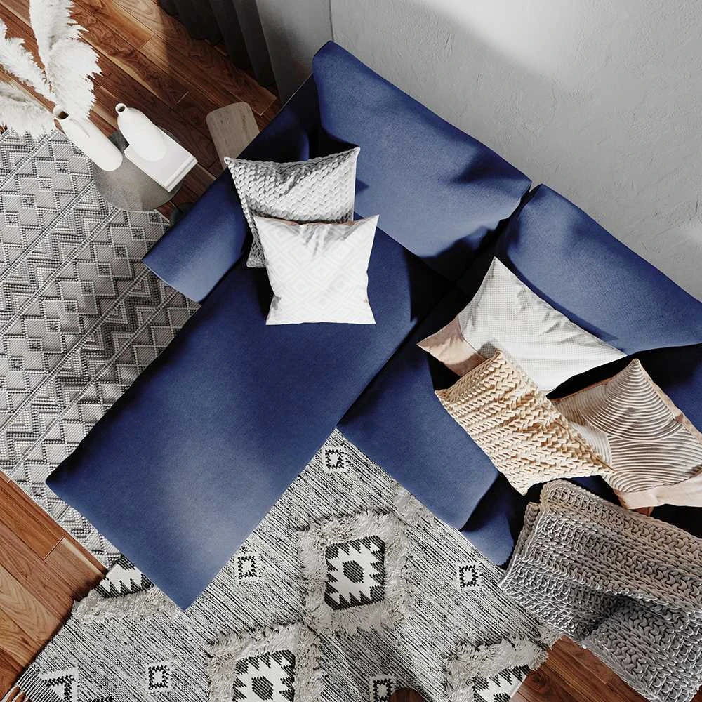 Customform Kampinė Sofa, LOVER L, 0.9x1.89 m, Rašalinis