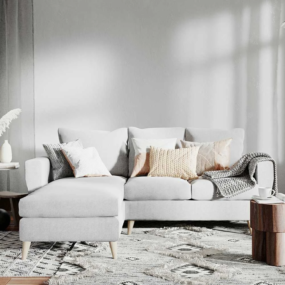Customform Kampinė sofa, LOVER L, 0.9x1.89 m, Pilka