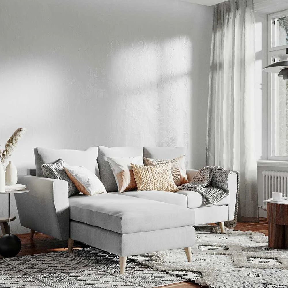 Customform Kampinė sofa, LOVER L, 0.9x1.89 m, Pilka