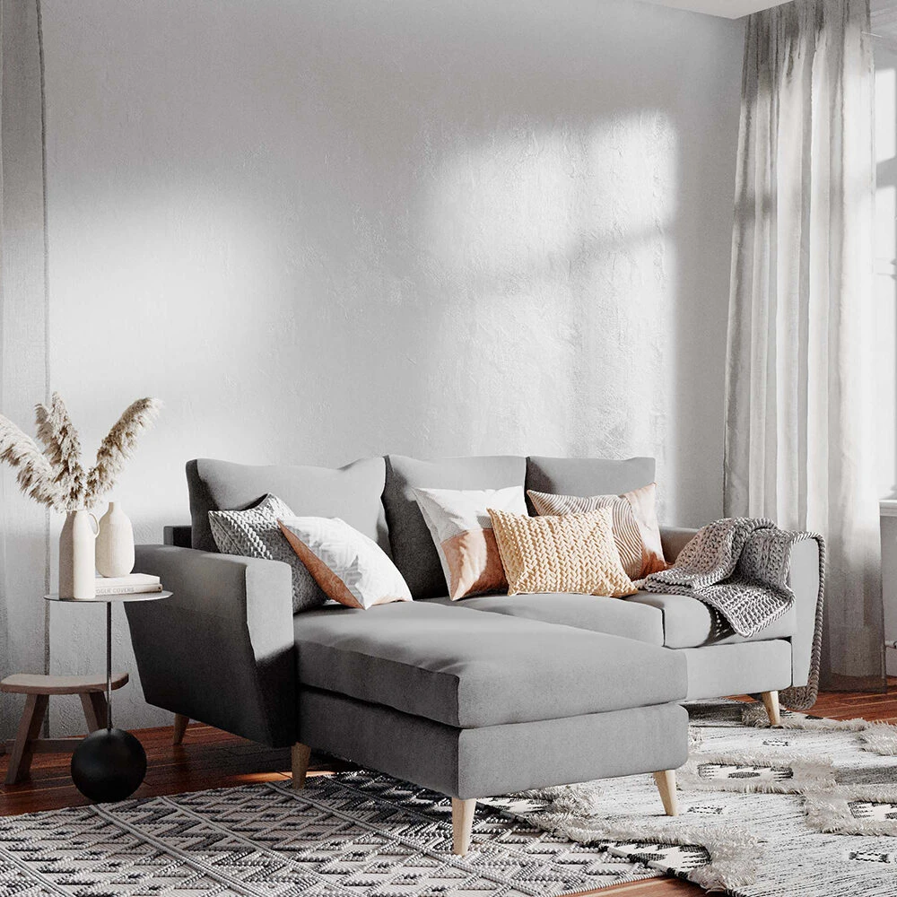 Customform Kampinė Sofa, LOVER L, 0.9x1.89 m, Pilka