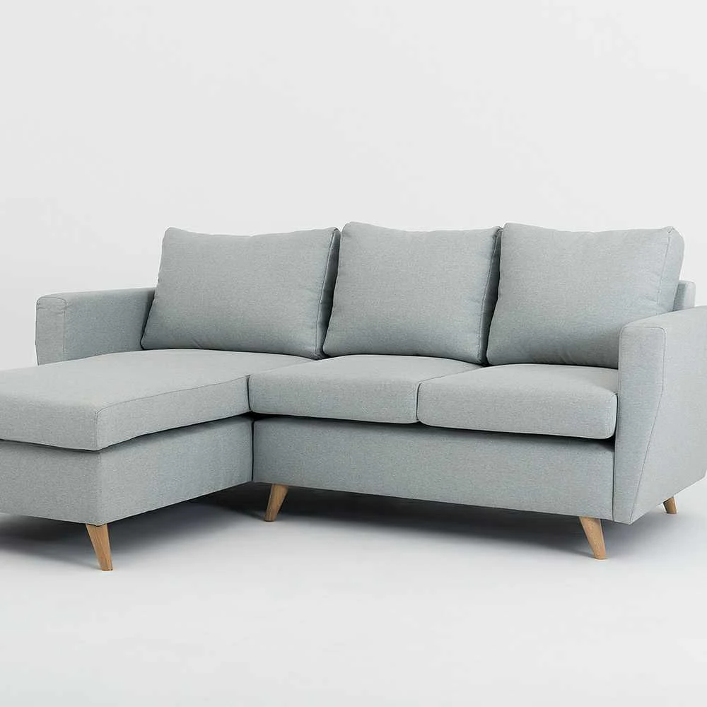 Customform Kampinė sofa, LOVER L, 0.9x1.89 m, Pilka