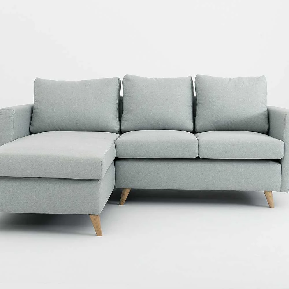 Customform Kampinė sofa, LOVER L, 0.9x1.89 m, Pilka