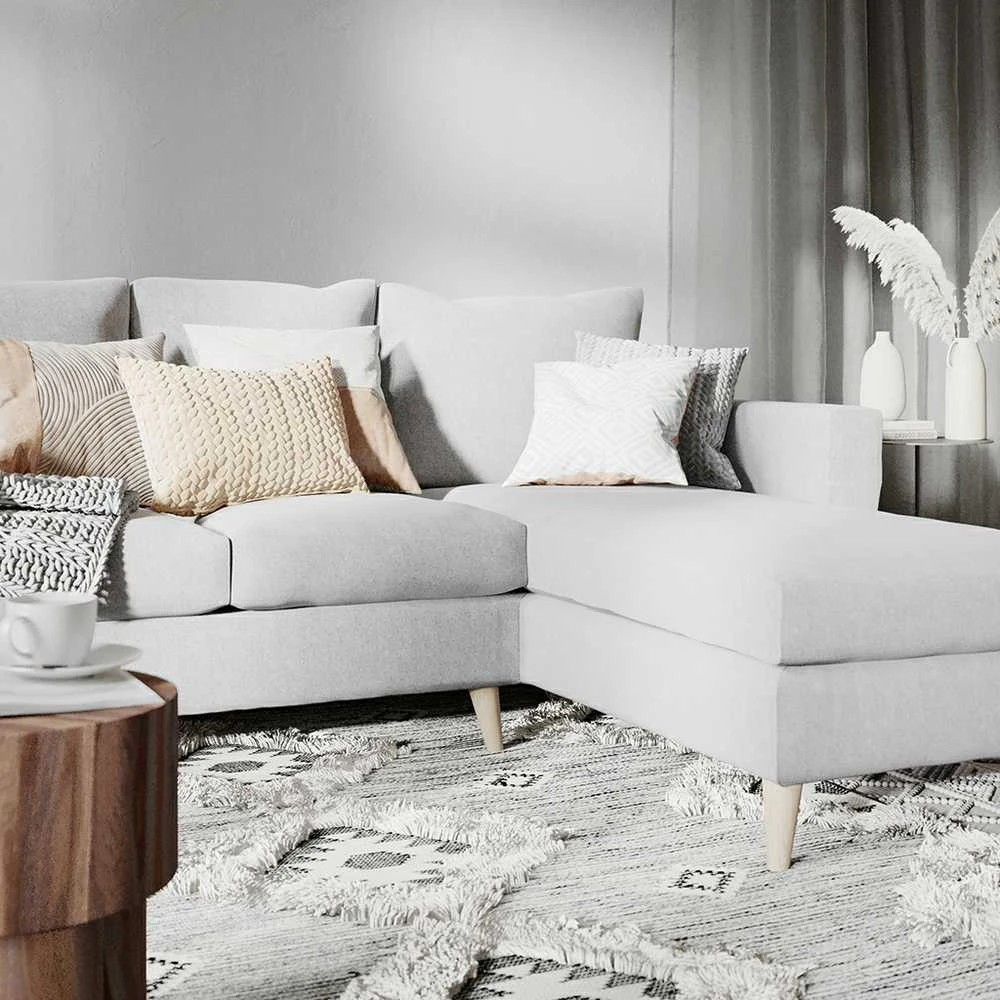 Customform Kampinė sofa, LOVER R, 0.9x1.89 m, Pilka
