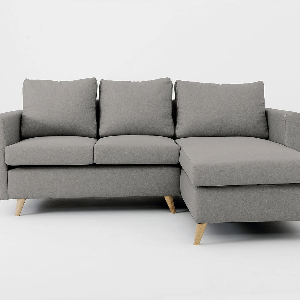 Customform Kampinė sofa, LOVER R, 0.9x1.89 m, Pilka