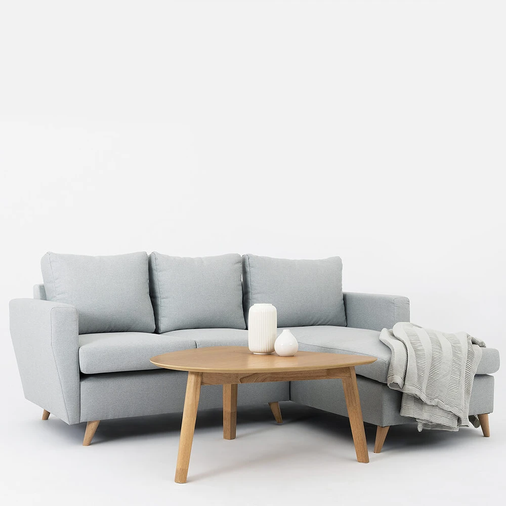 Customform Kampinė sofa, LOVER R, 0.9x1.89 m, Pilka