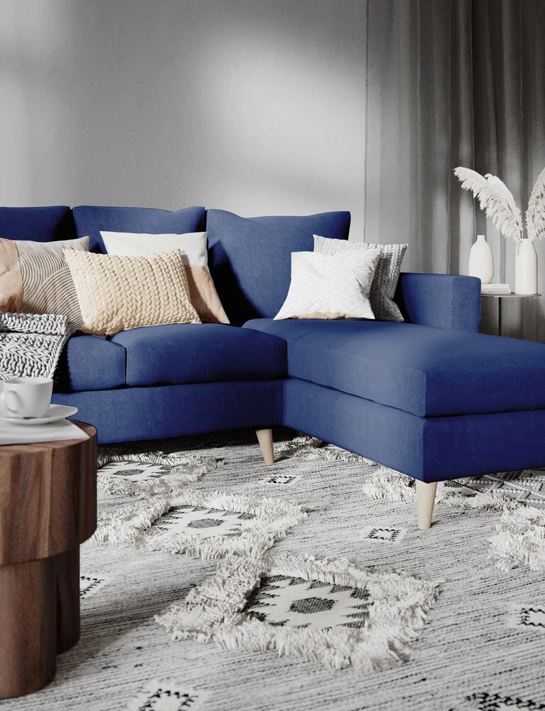Customform Kampinė sofa, LOVER R, 0.9x1.89 m, Rašalinė