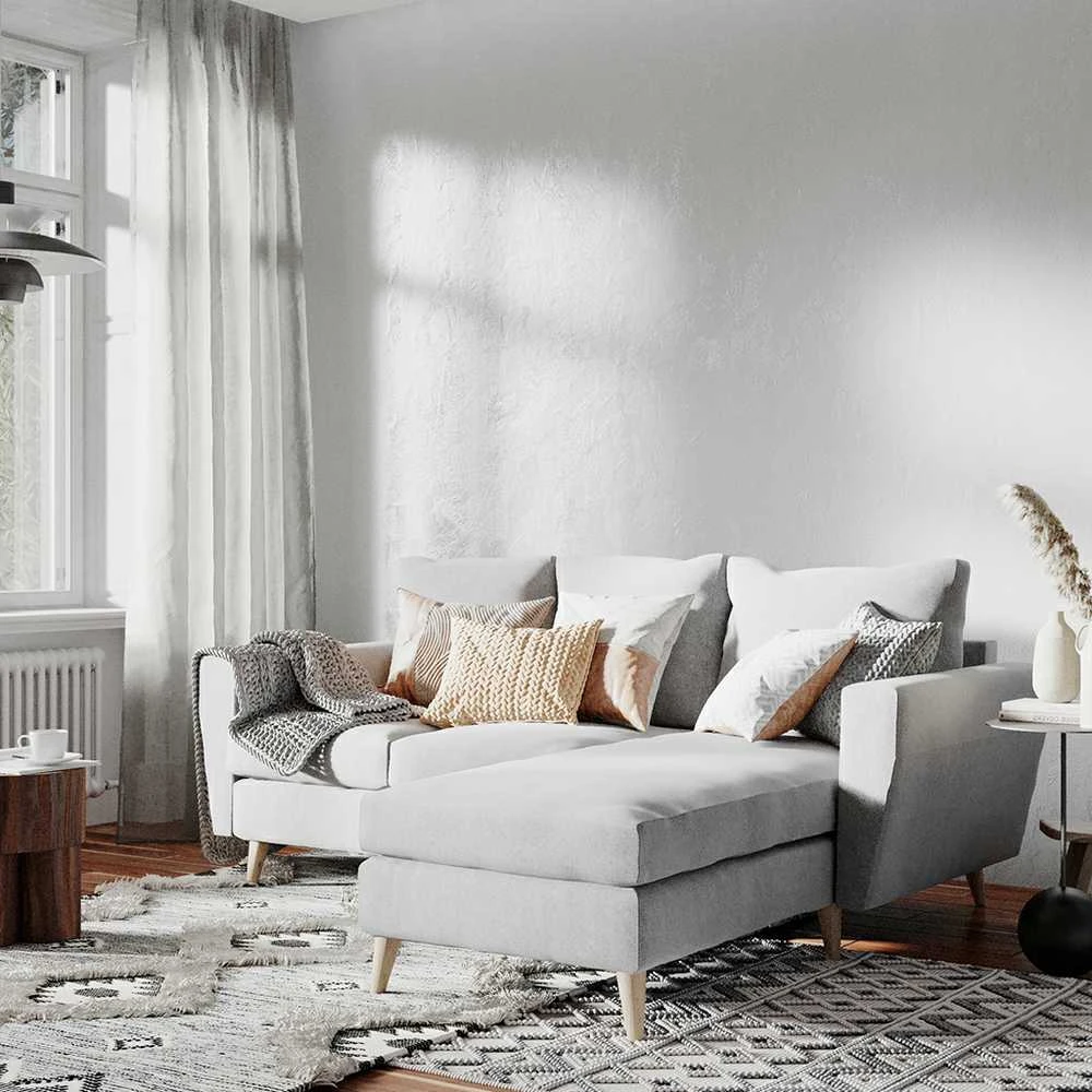 Customform Kampinė sofa, LOVER R, 0.9x1.89 m, Pilka