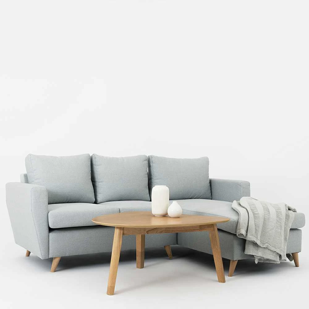 Customform Kampinė sofa, LOVER R, 0.9x1.89 m, Pilka