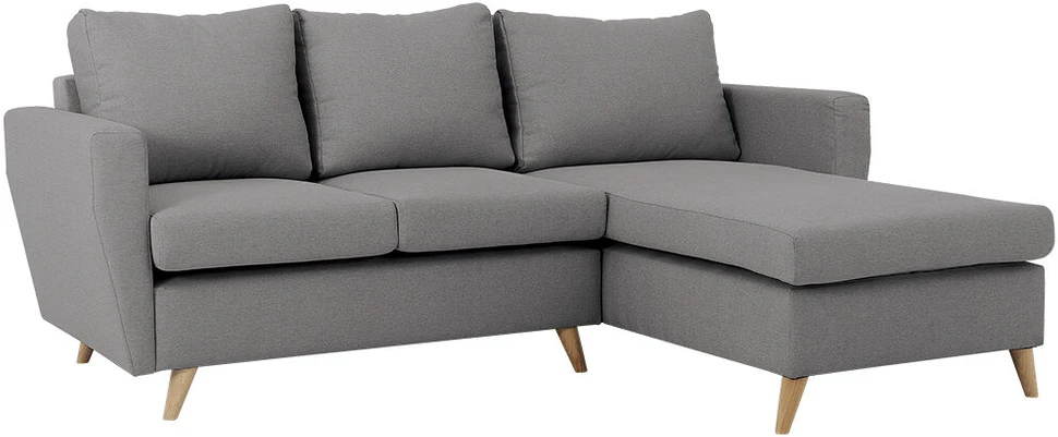 Customform Kampinė sofa, LOVER R, 0.9x1.89 m, Pilka
