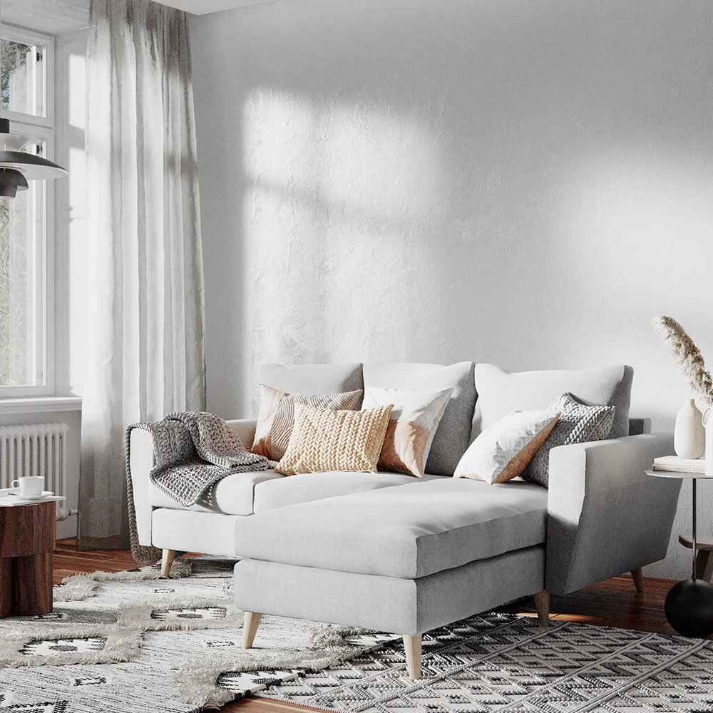 Customform Kampinė sofa, LOVER R, 0.9x1.89 m, Pilka