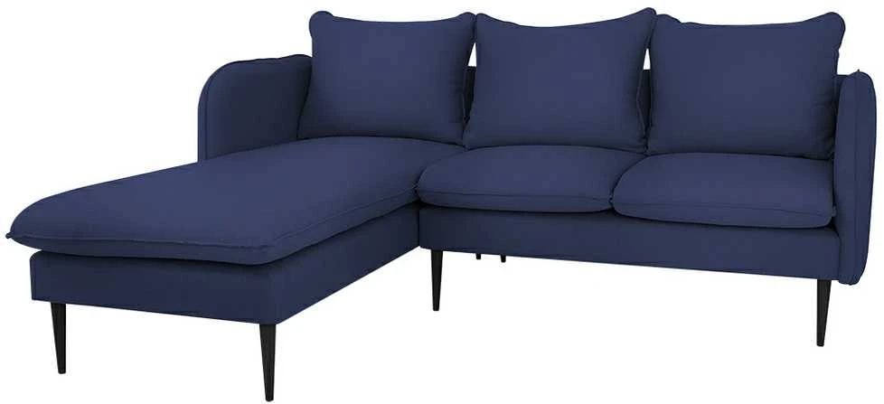 Customform Kampinė Sofa, POSH L JUODA, 89x210 cm, Juoda