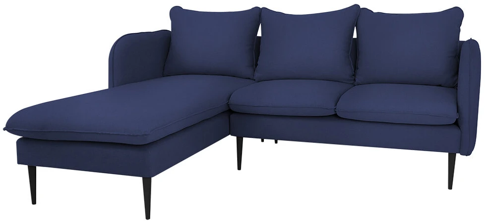Customform Kampinė Sofa, POSH L JUODA, 89x210 cm, Juoda