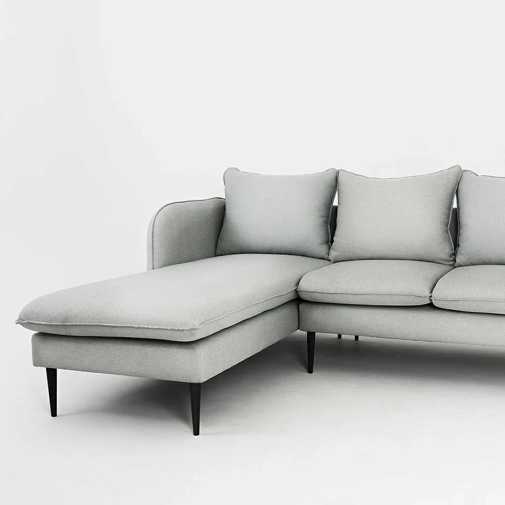 Customform Kampinė Sofa, POSH L Juodas, 89x210 cm, Pilka
