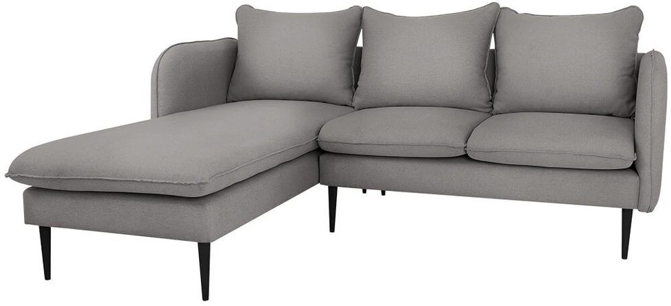 Customform Kampinė Sofa, POSH L Juodas, 89x210 cm, Pilka
