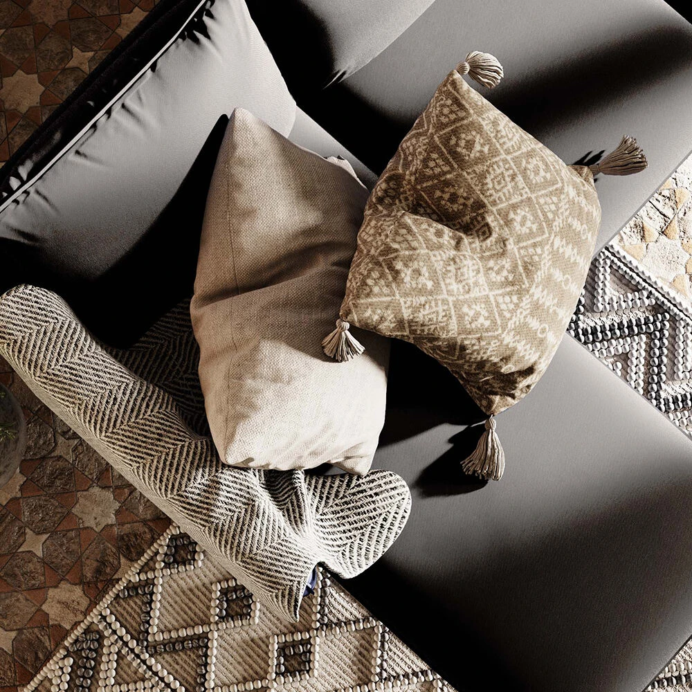 Customform Kampinė Sofa, POSH L Juodas, 89x210 cm, Pilka