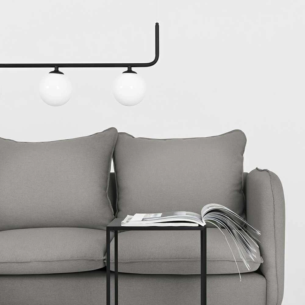 Customform Kampinė Sofa, POSH L Juodas, 89x210 cm, Pilka