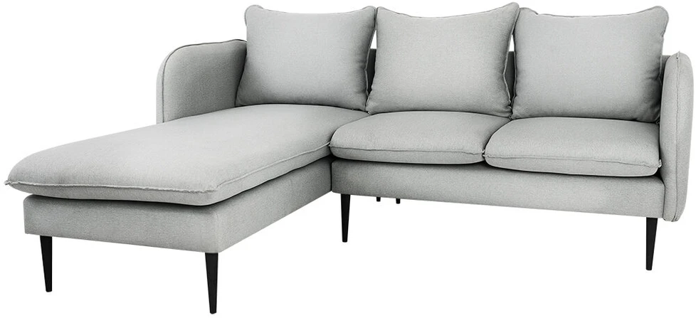 Customform Kampinė Sofa, POSH L Juodas, 89x210 cm, Pilka