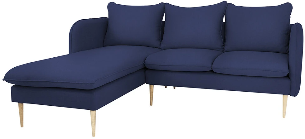 Customform Kampinė Sofa, POSH L WOOD, 0.89x2.1x0.9 m, Rašalinė