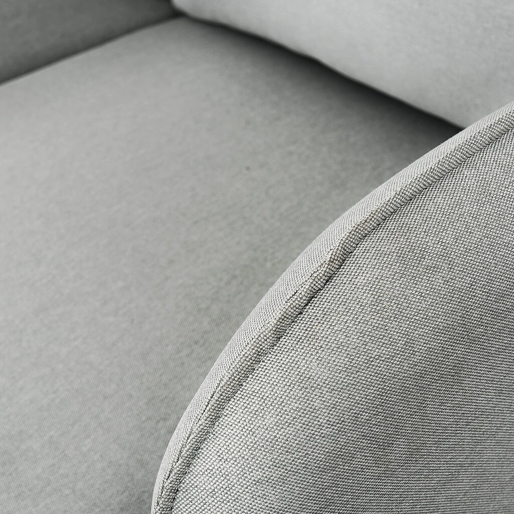 Customform Kampinė sofa, POSH L WOOD, 0.89x2.1x0.9 m, Platininė pilka