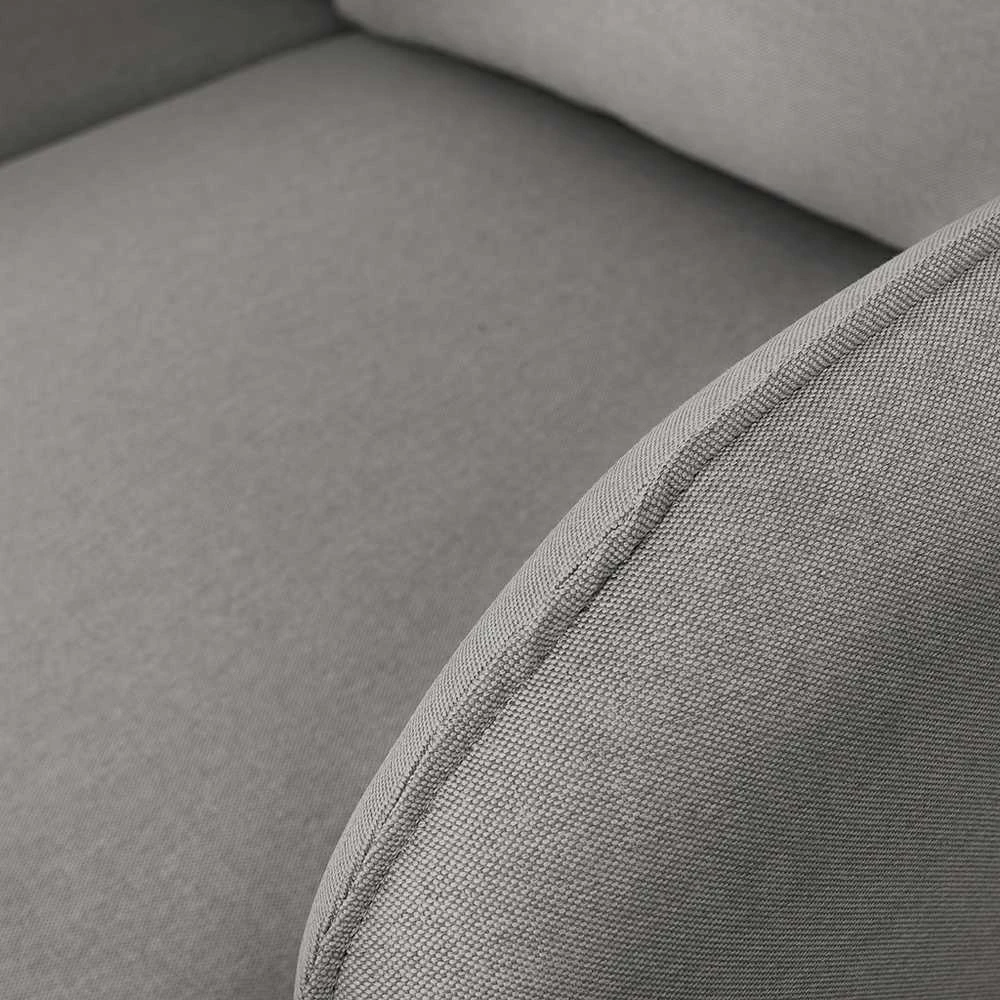 Customform Kampinė Sofa, POSH L WOOD, 89x210x90 cm, Pilka