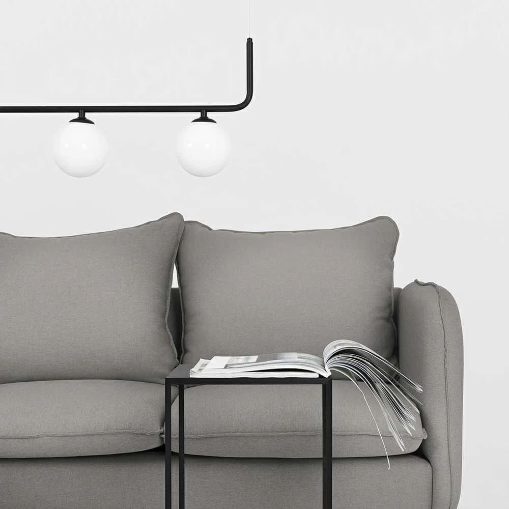Customform Kampinė Sofa, POSH L WOOD, 89x210x90 cm, Pilka