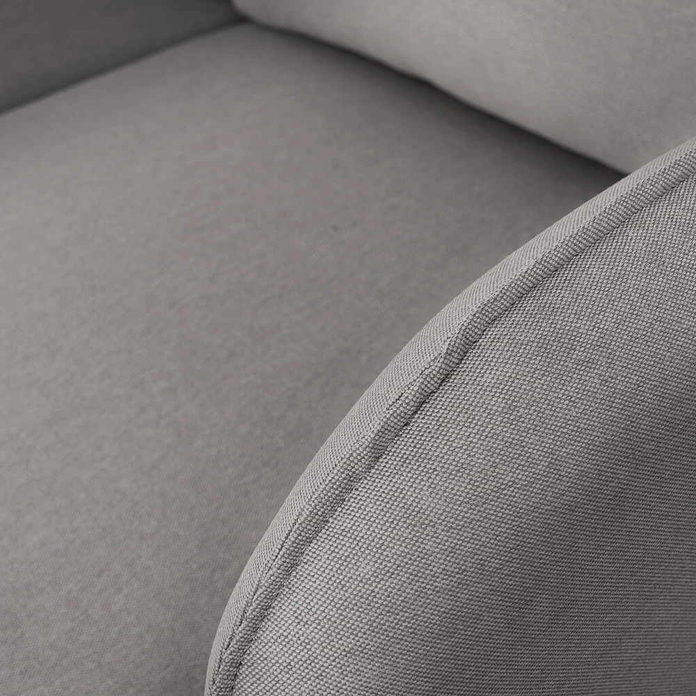 Customform Kampinė Sofa, POSH L WOOD, 89x210x90 cm, Pilka