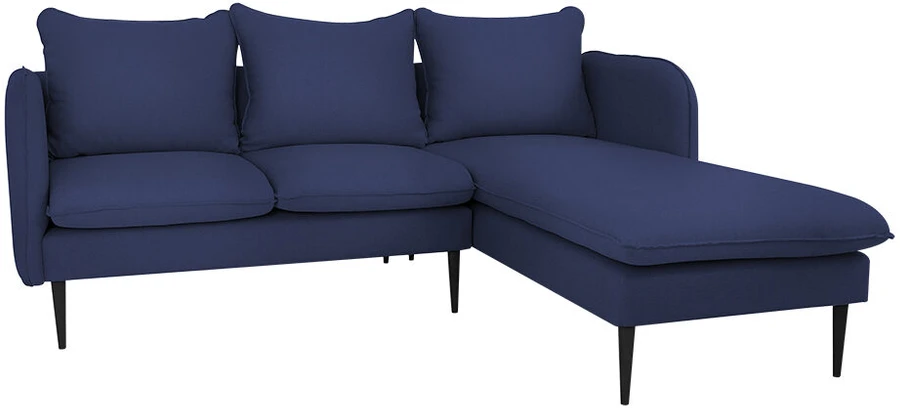 Customform Kampinė sofa, POSH P Juodas, 89x210 cm, Juoda