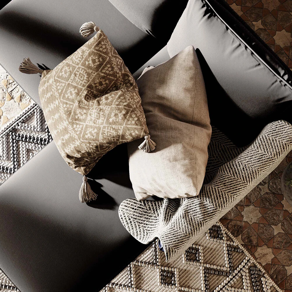 Customform Kampinė sofa, POSH P Juodas, 89x210x90 cm, Pilka